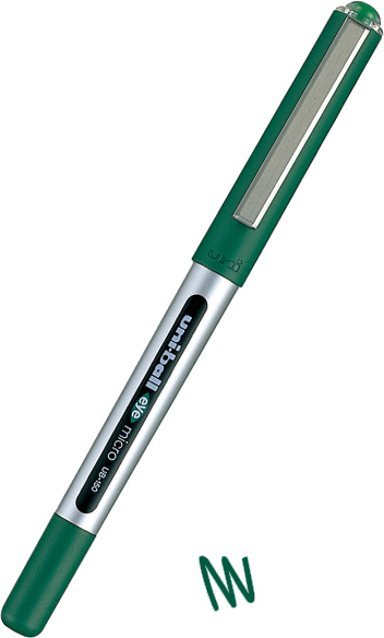 20190410120702 uni ball eye micro ub 150 rollerball 0 5mm prasino